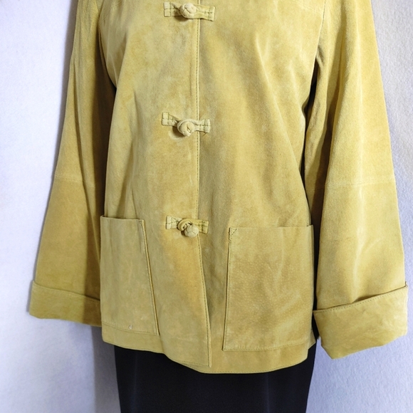 Gretchen Scott Lime Green Washable Suede Jacket - Picture 5 of 10